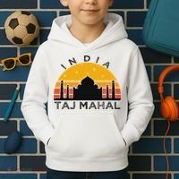 Taj Mahal India Gift Indian Travel Souvenir Kids Hoodie thumb 2