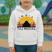 Taj Mahal India Gift Indian Travel Souvenir Kids Hoodie thumb 3