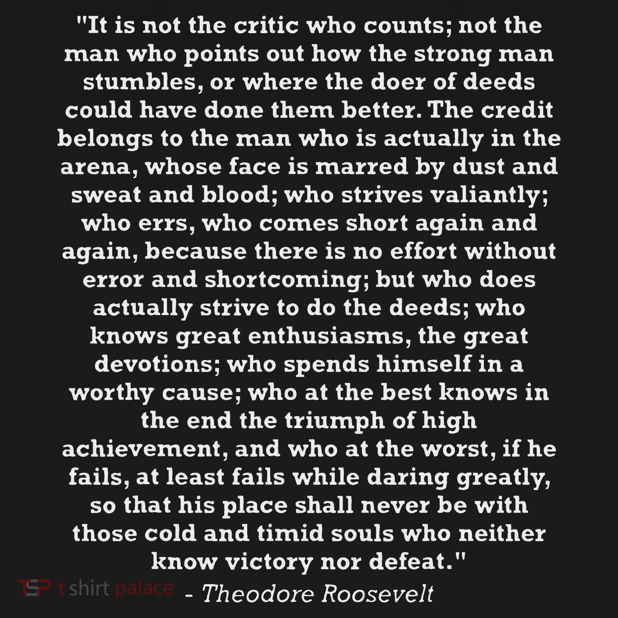 The Man In The Arena Theodore Roosevelt Quote Women's Tank Top