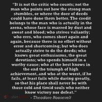 The Man In The Arena Theodore Roosevelt Quote Hat thumb 2