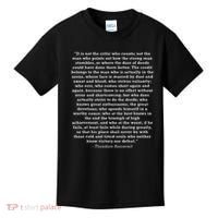 The Man In The Arena Theodore Roosevelt Quote Kids T-Shirt thumb 0