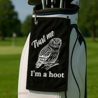 Trust Me I'm A Hoot Funny Owl  Golf Towel thumb 2