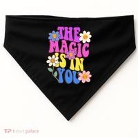 The Magic Is In You Floral Groovy Cute USA-Made Doggie Bandana thumb 0