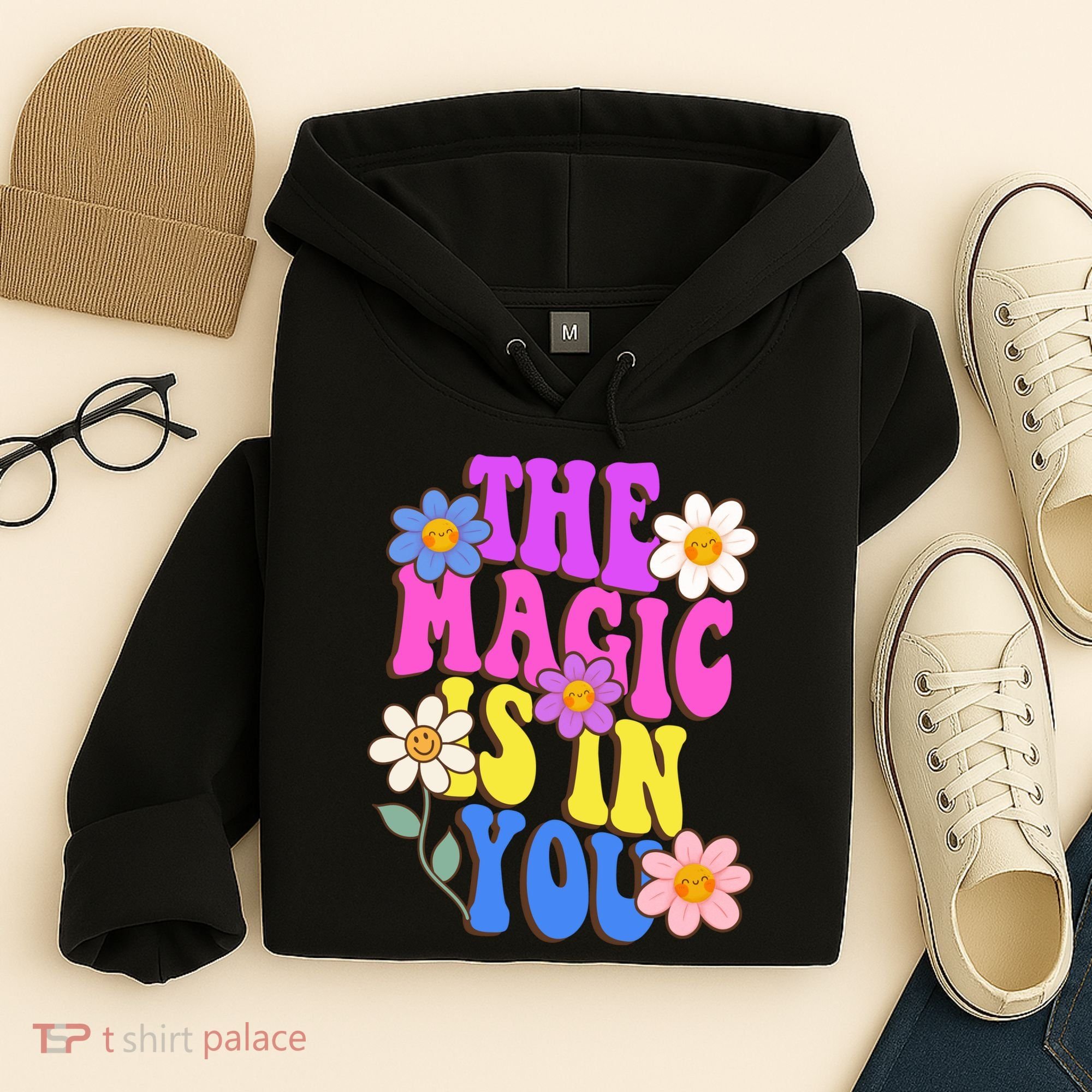 The Magic Is In You Floral Groovy Cute Hoodie
