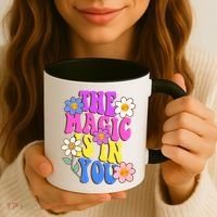 The Magic Is In You Floral Groovy Cute Coffee Mug thumb 3