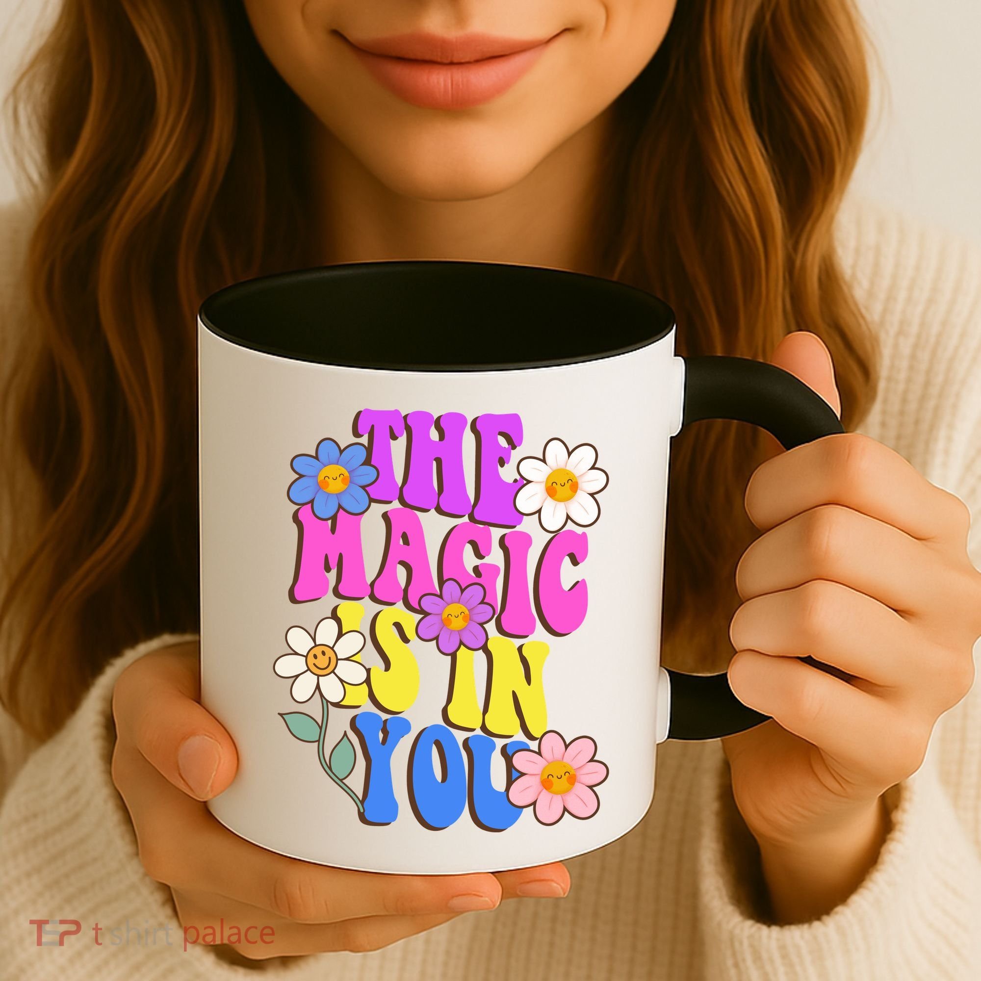 The Magic Is In You Floral Groovy Cute Coffee Mug