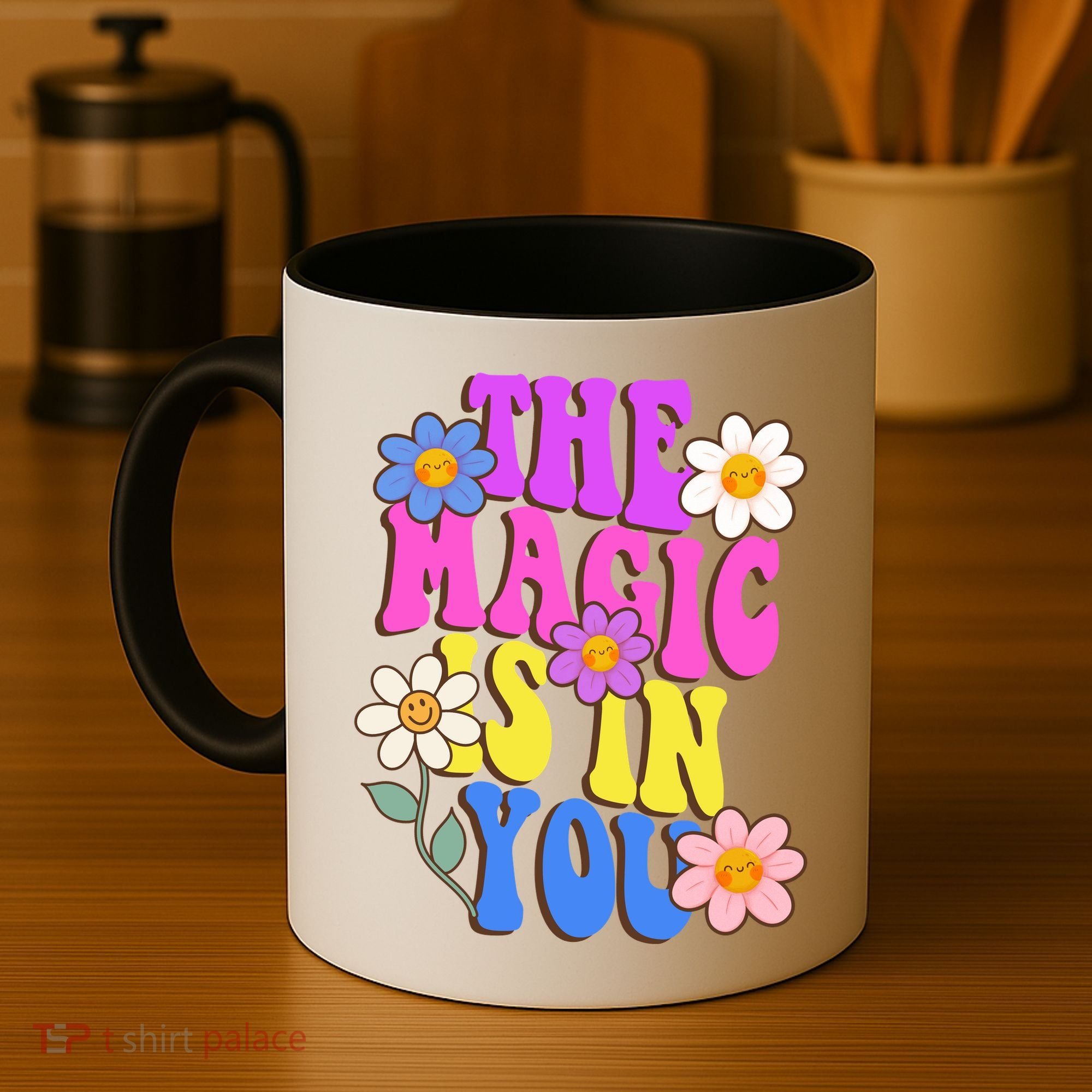 The Magic Is In You Floral Groovy Cute Coffee Mug