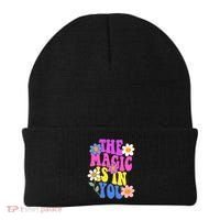 The Magic Is In You Floral Groovy Cute Beanie thumb 0