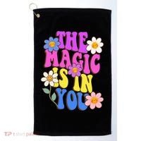 The Magic Is In You Floral Groovy Cute Golf Towel thumb 0