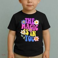 The Magic Is In You Floral Groovy Cute Toddler T-Shirt thumb 2