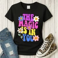 The Magic Is In You Floral Groovy Cute Women's T-Shirt thumb 3