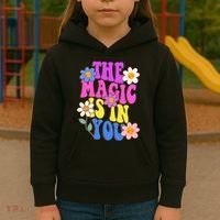 The Magic Is In You Floral Groovy Cute Kids Hoodie thumb 3
