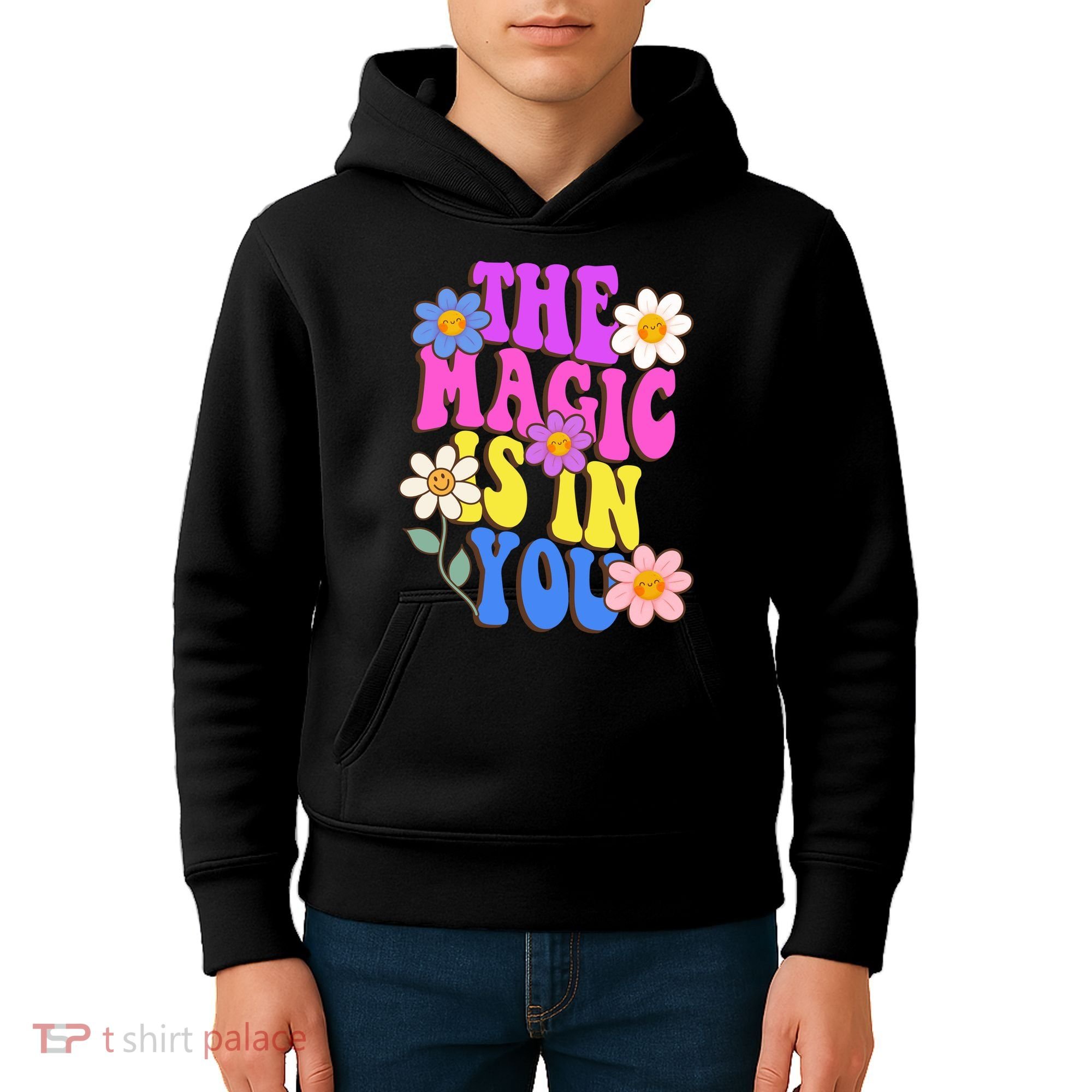The Magic Is In You Floral Groovy Cute Kids Hoodie