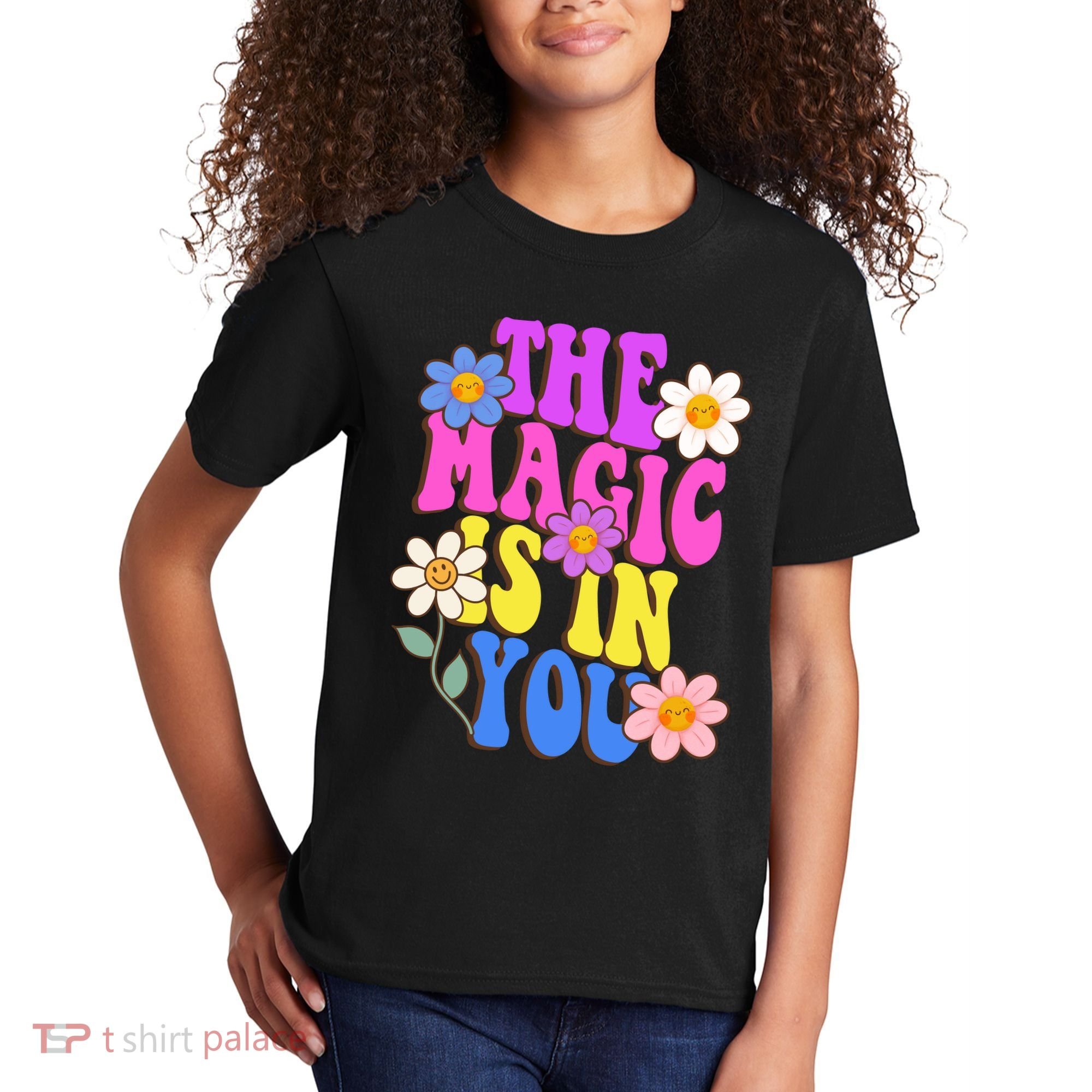 The Magic Is In You Floral Groovy Cute Kids T-Shirt