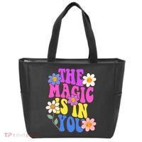 The Magic Is In You Floral Groovy Cute Tote Bag thumb 0