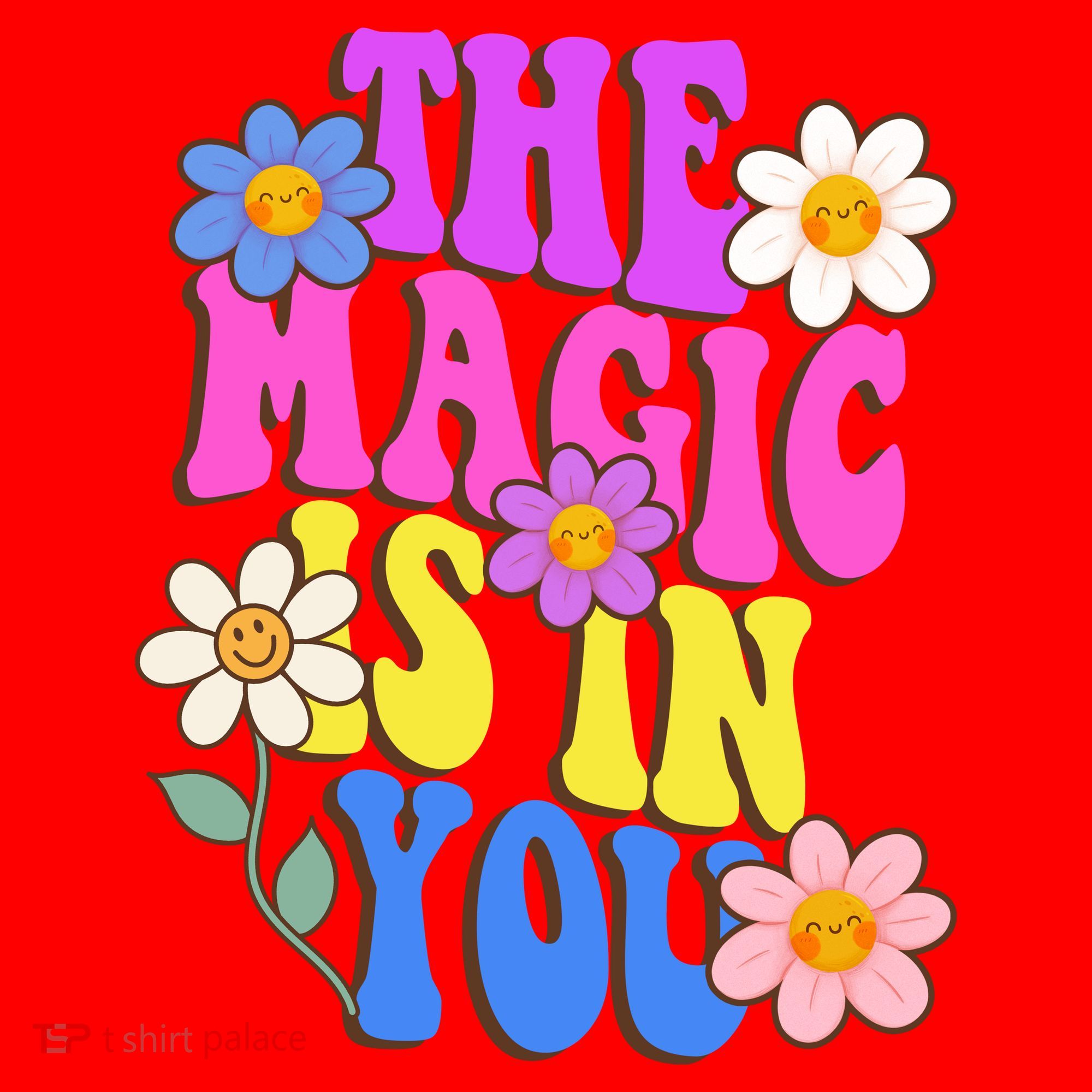 The Magic Is In You Floral Groovy Cute Santa Hat