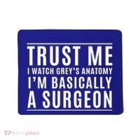Trust Me I'm Basically A Surgeon Gift Funny Medical Tv Drama Gift Mousepad thumb 0