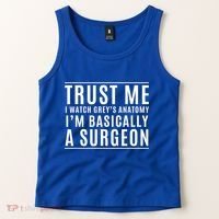 Trust Me I'm Basically A Surgeon Gift Funny Medical Tv Drama Gift Tank Top thumb 2