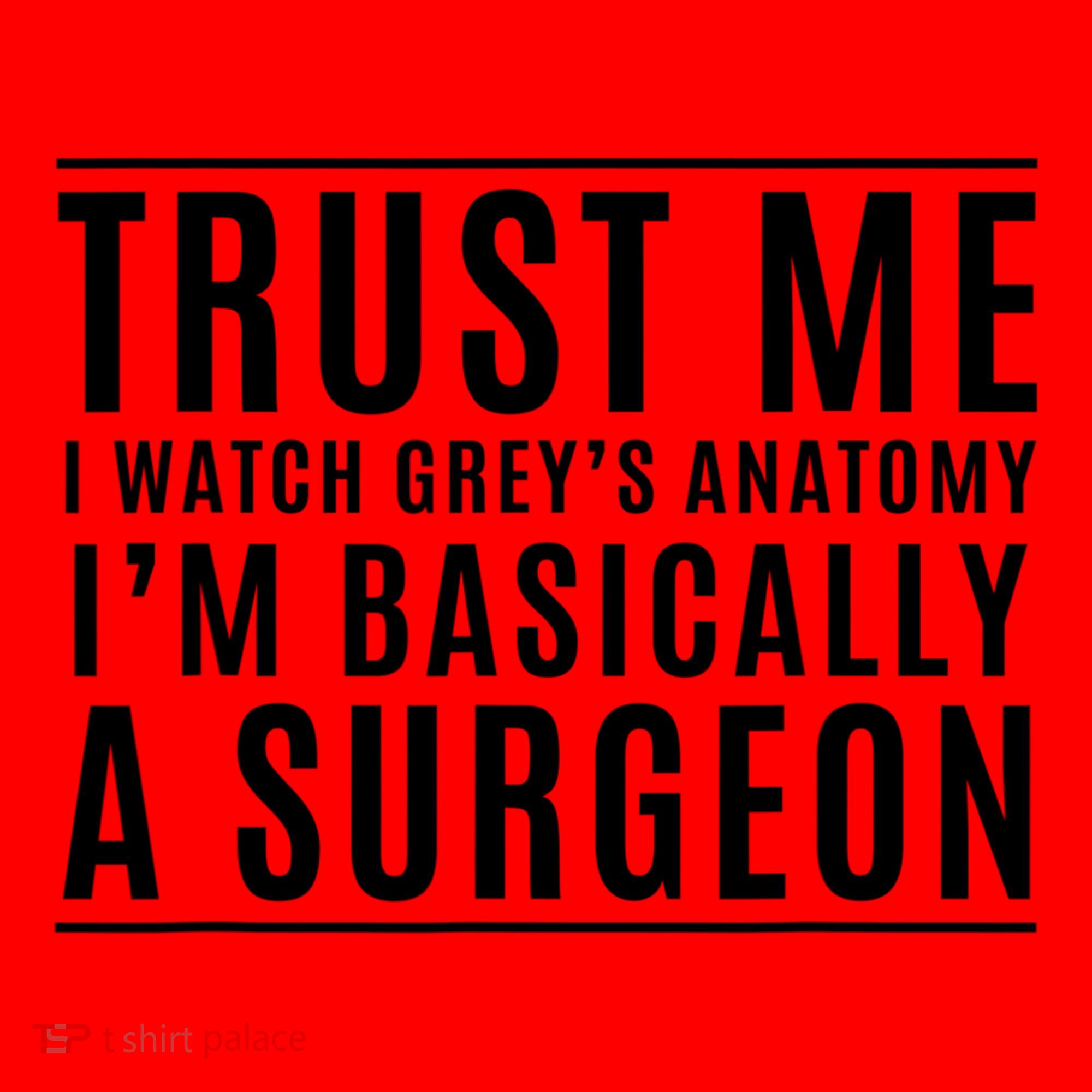 Trust Me I'm Basically A Surgeon Gift Funny Medical Tv Drama Gift Santa Hat