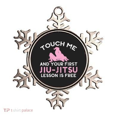 Touch Me Jiu Jitsu Lesson Free  Pink Martial Arts Gift Ornament