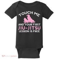 Touch Me Jiu Jitsu Lesson Free  Pink Martial Arts Gift Baby Bodysuit thumb 0