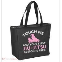 Touch Me Jiu Jitsu Lesson Free  Pink Martial Arts Gift Tote Bag thumb 2