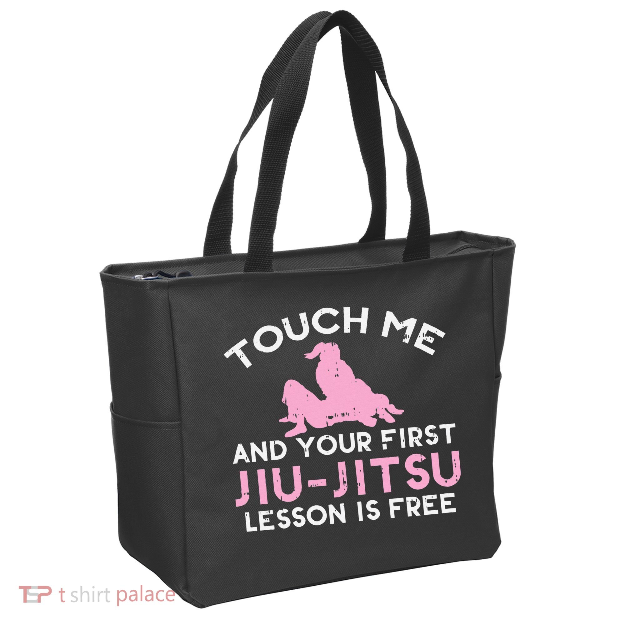 Touch Me Jiu Jitsu Lesson Free  Pink Martial Arts Gift Tote Bag
