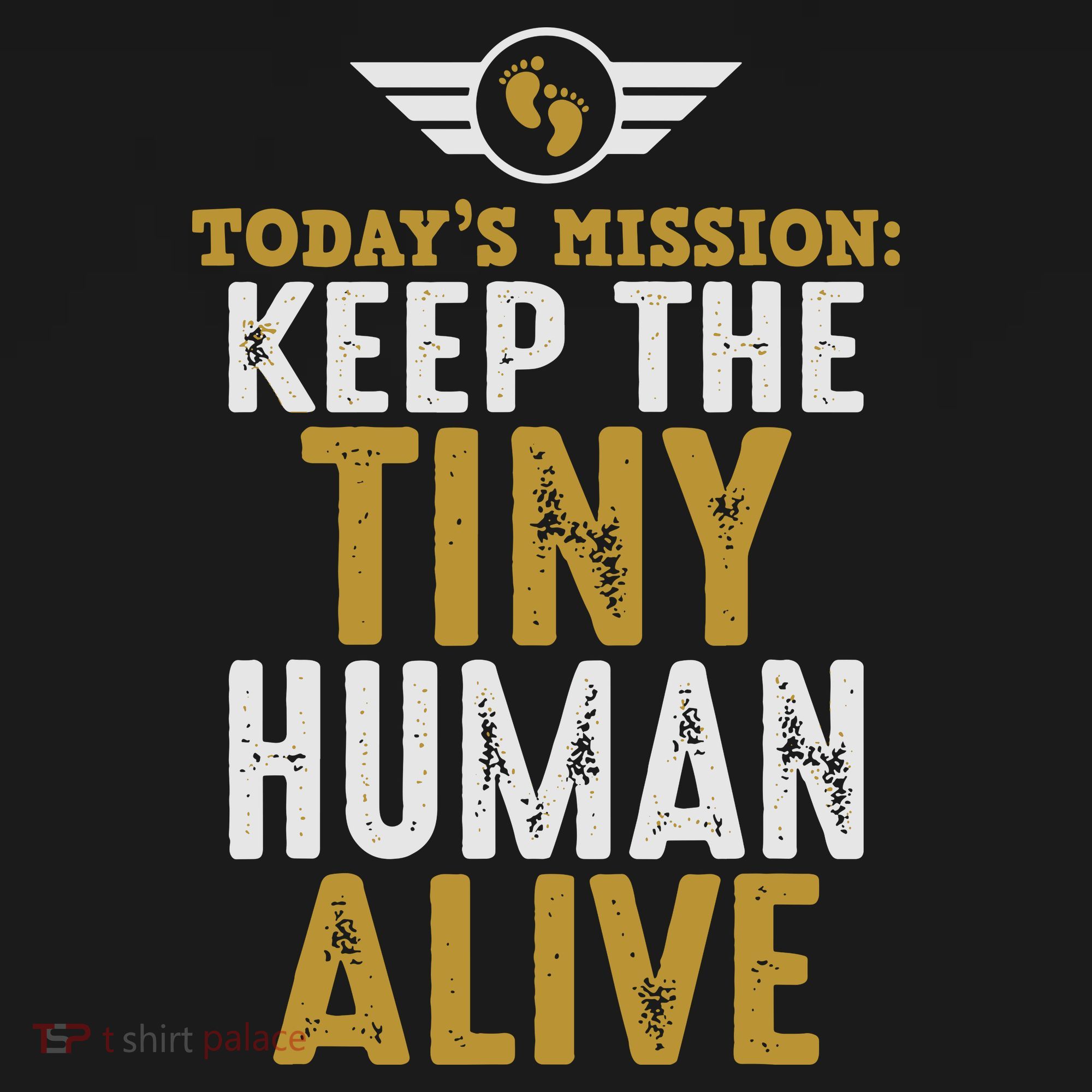 Today’s Mission Keep The Tiny Human Alive Proud New Father Baby Bodysuit