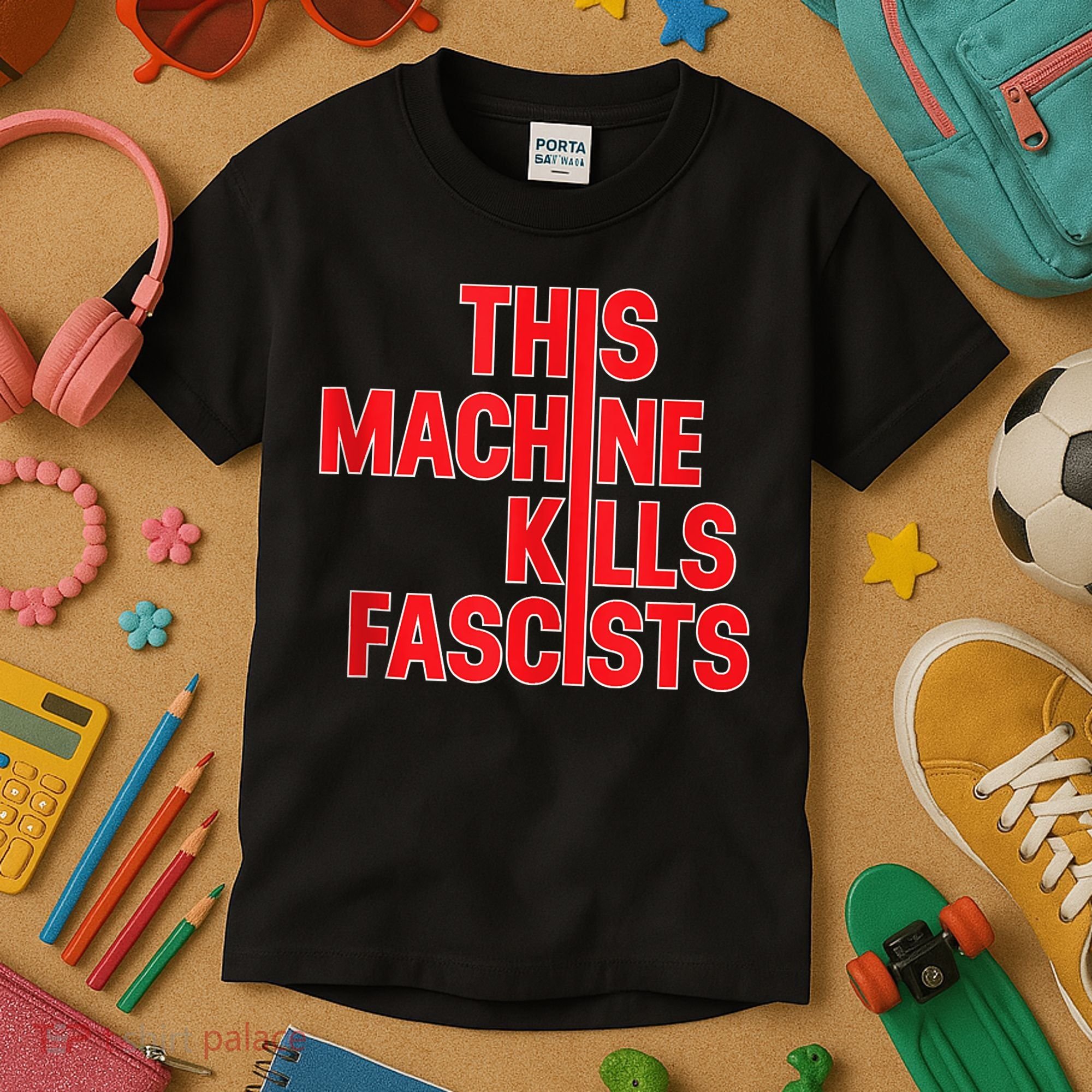 This Machine Kills Fascists Kids T-Shirt