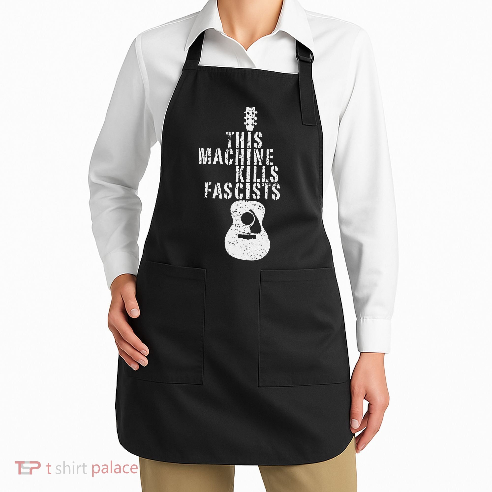 This Machines Kills Fascists Funny Guitar Music Lover Apron