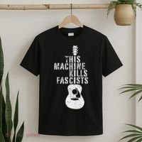 This Machines Kills Fascists Funny Guitar Music Lover T-Shirt thumb 2