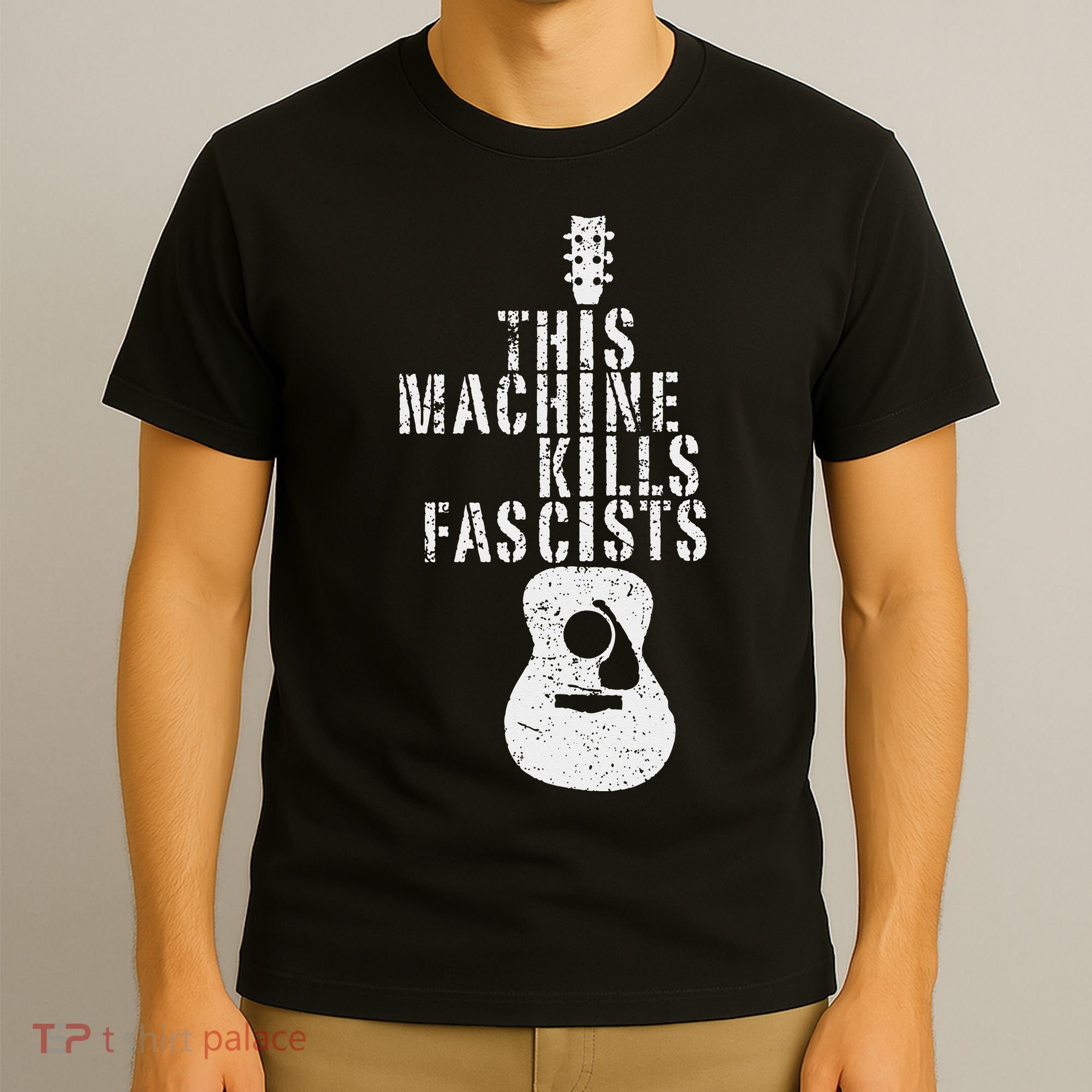 This Machines Kills Fascists Funny Guitar Music Lover T-Shirt