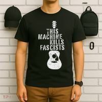 This Machines Kills Fascists Funny Guitar Music Lover T-Shirt thumb 6