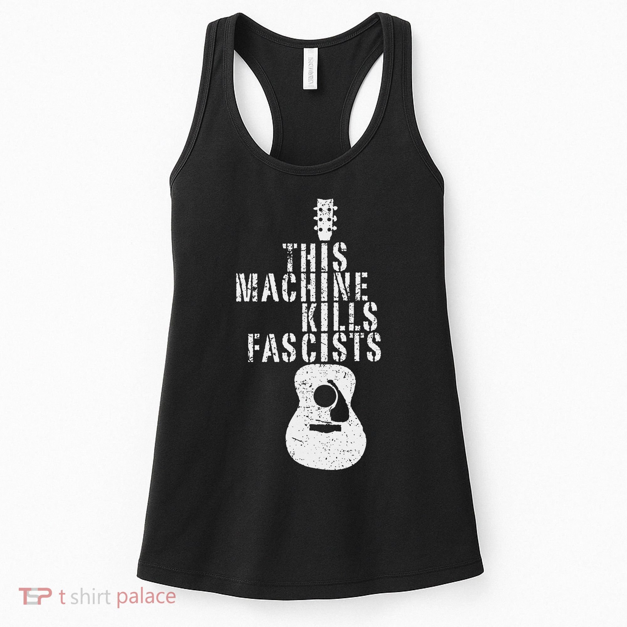 This Machines Kills Fascists Funny Guitar Music Lover Women's Tank Top