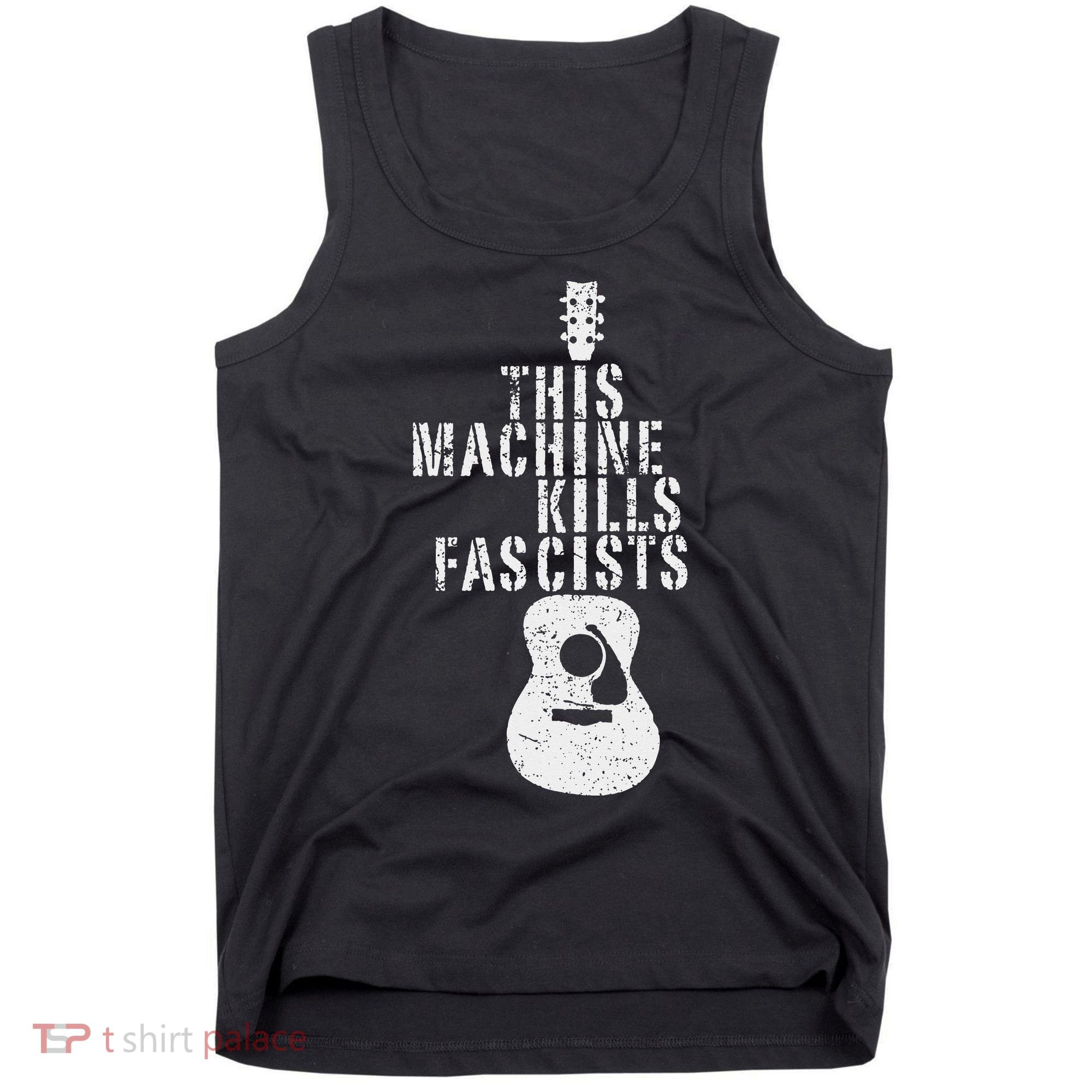 This Machines Kills Fascists Funny Guitar Music Lover Tank Top