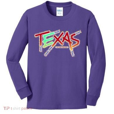 Texas Modern Logo Kids Long Sleeve Shirt