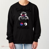 Taekwondo Mom Life Messy Hair Karate Moms Meaningful Gift Women's Sweatshirt thumb 0