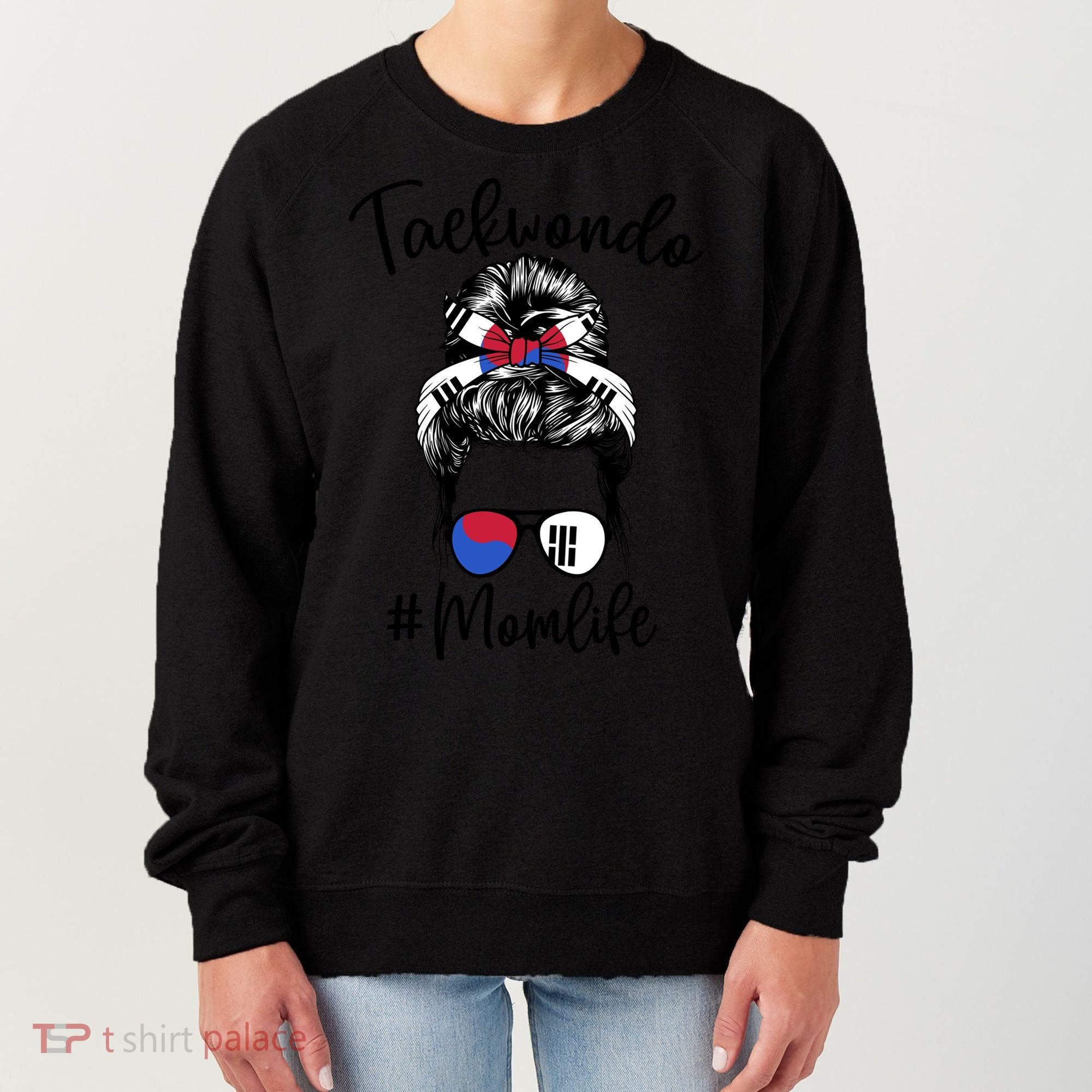 Taekwondo Mom Life Messy Hair Karate Moms Meaningful Gift Women's Sweatshirt