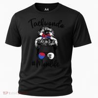 Taekwondo Mom Life Messy Hair Karate Moms Meaningful Gift Cooling Performance Crew T-Shirt thumb 0