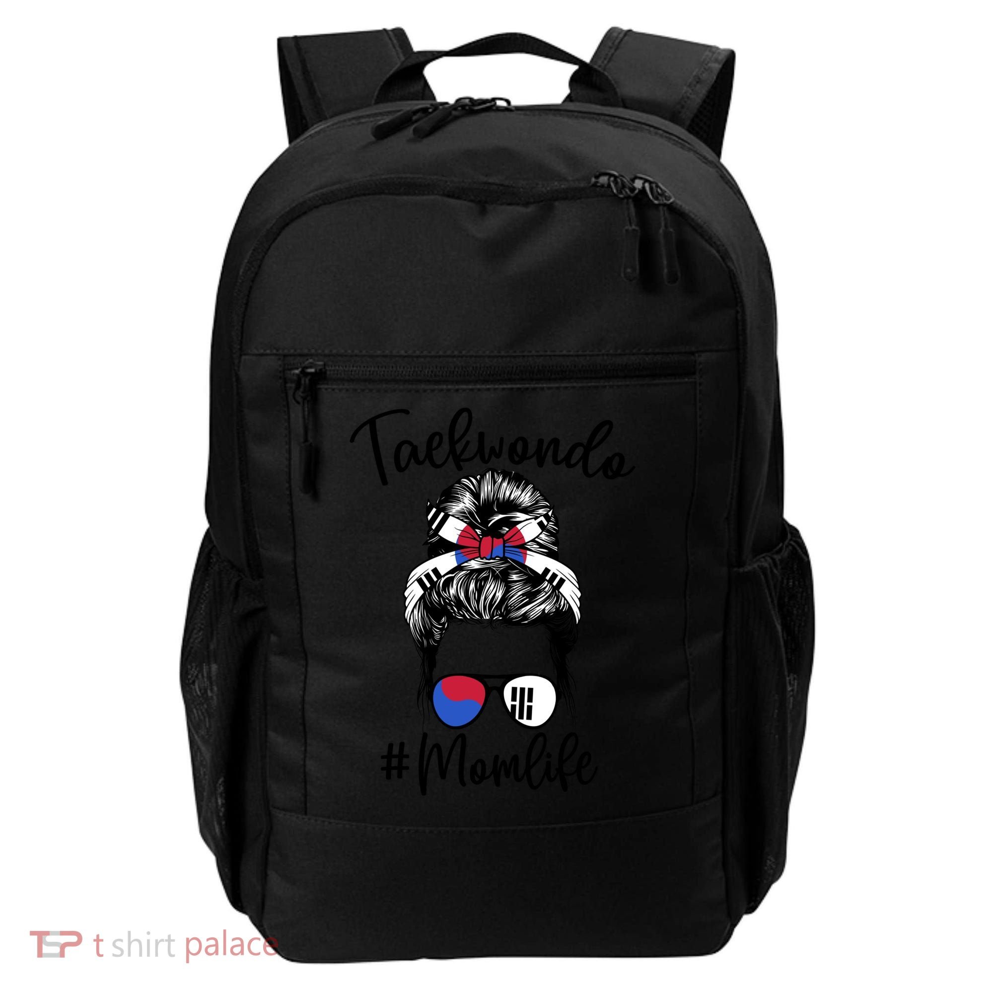 Taekwondo Mom Life Messy Hair Karate Moms Meaningful Gift Backpack