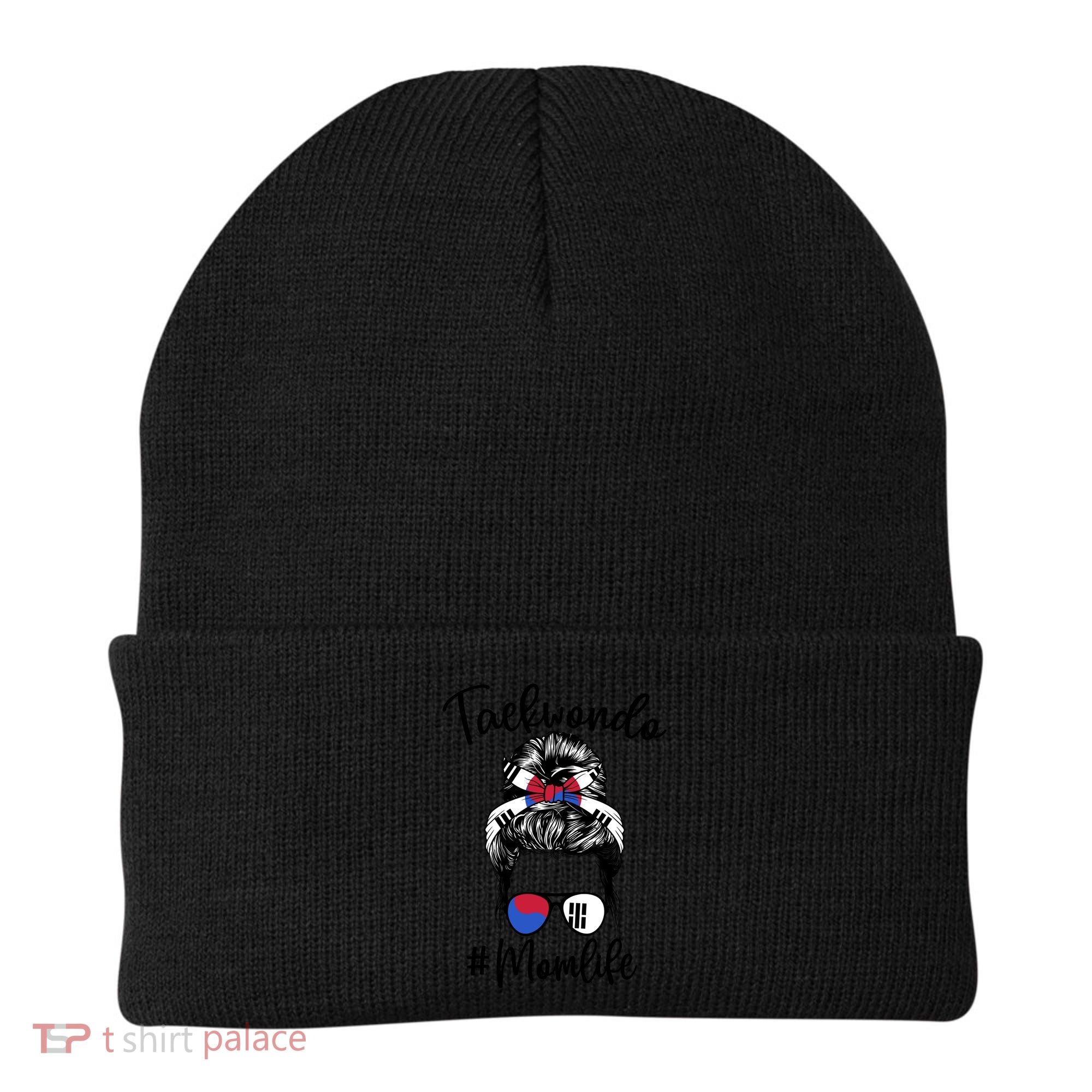 Taekwondo Mom Life Messy Hair Karate Moms Meaningful Gift Beanie