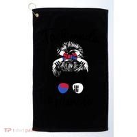Taekwondo Mom Life Messy Hair Karate Moms Meaningful Gift Golf Towel thumb 0