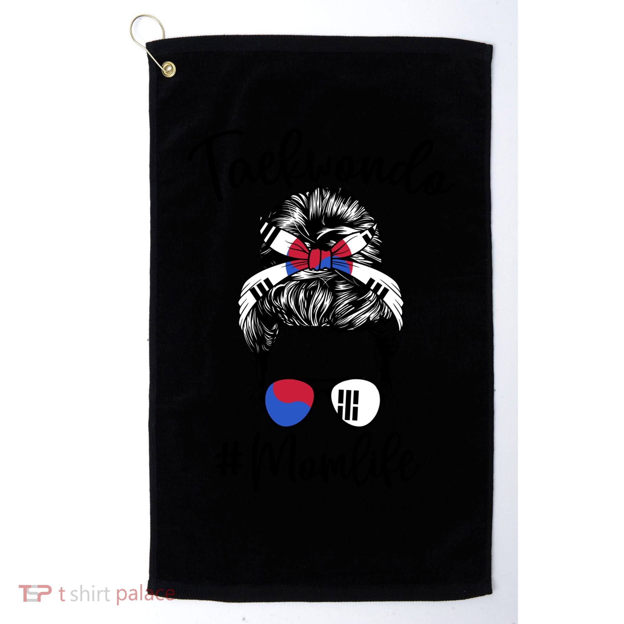 Taekwondo Mom Life Messy Hair Karate Moms Meaningful Gift Golf Towel
