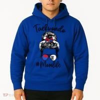 Taekwondo Mom Life Messy Hair Karate Moms Meaningful Gift Hoodie thumb 2