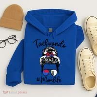 Taekwondo Mom Life Messy Hair Karate Moms Meaningful Gift Hoodie thumb 4