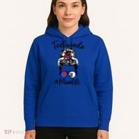 Taekwondo Mom Life Messy Hair Karate Moms Meaningful Gift Hoodie thumb 5