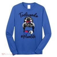 Taekwondo Mom Life Messy Hair Karate Moms Meaningful Gift Long Sleeve Shirt thumb 0