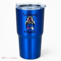 Taekwondo Mom Life Messy Hair Karate Moms Meaningful Gift Tumbler thumb 0