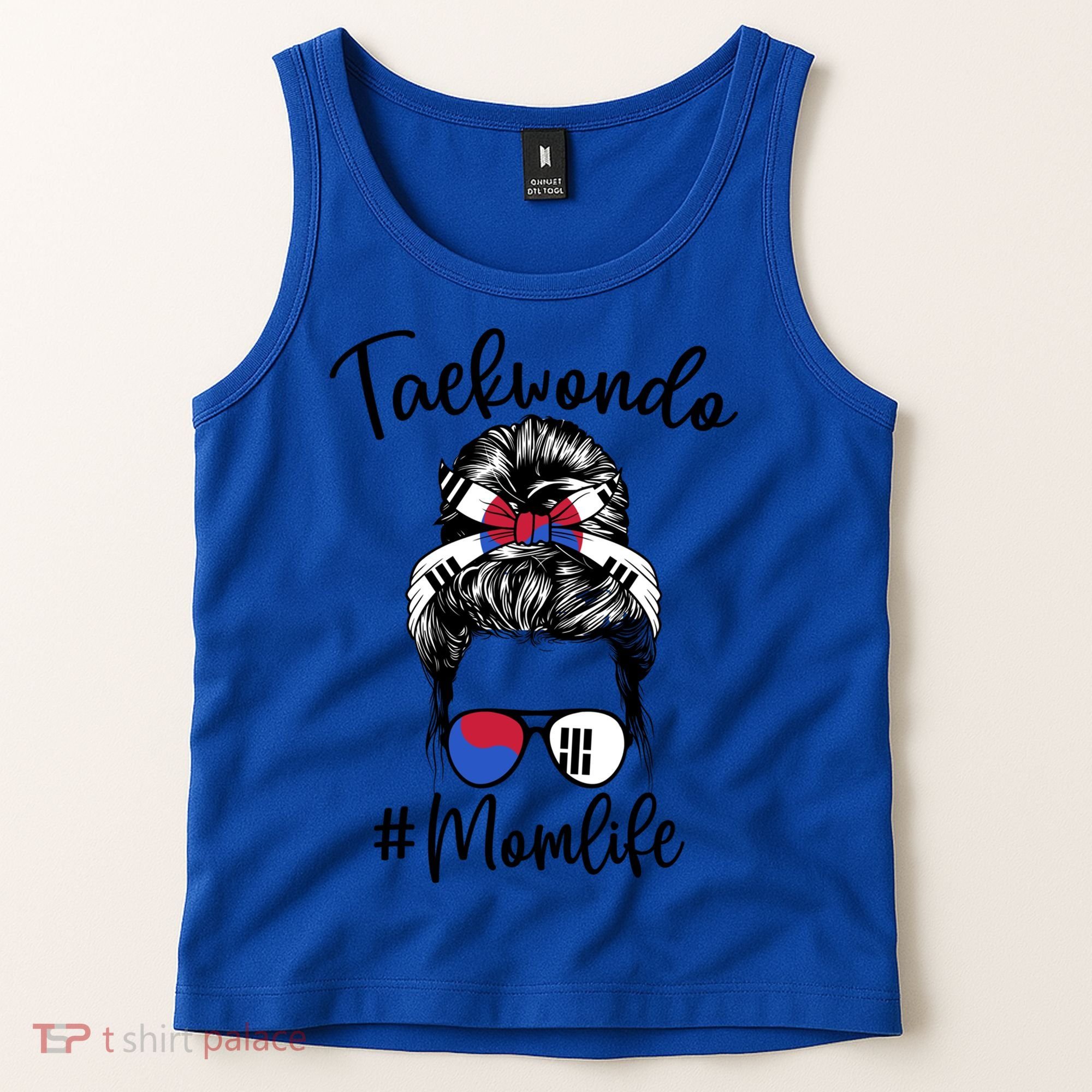Taekwondo Mom Life Messy Hair Karate Moms Meaningful Gift Tank Top