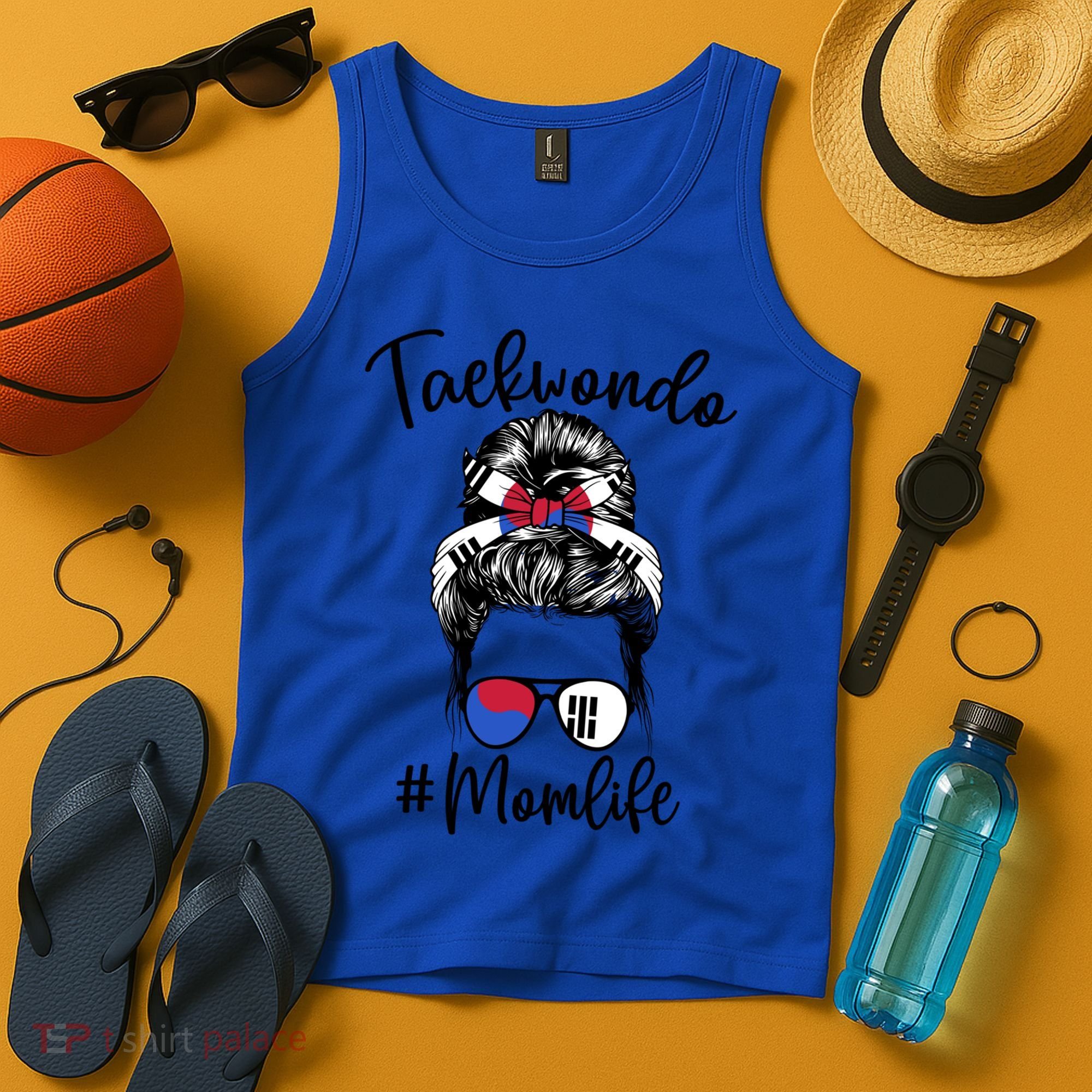 Taekwondo Mom Life Messy Hair Karate Moms Meaningful Gift Tank Top